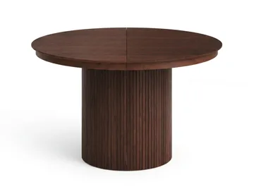 Kopparbo rundt uttrekkbart spisebord 120–220 cm finer - Valnøtt - Møbler - Bord - Spisebord & kjøkkenbord