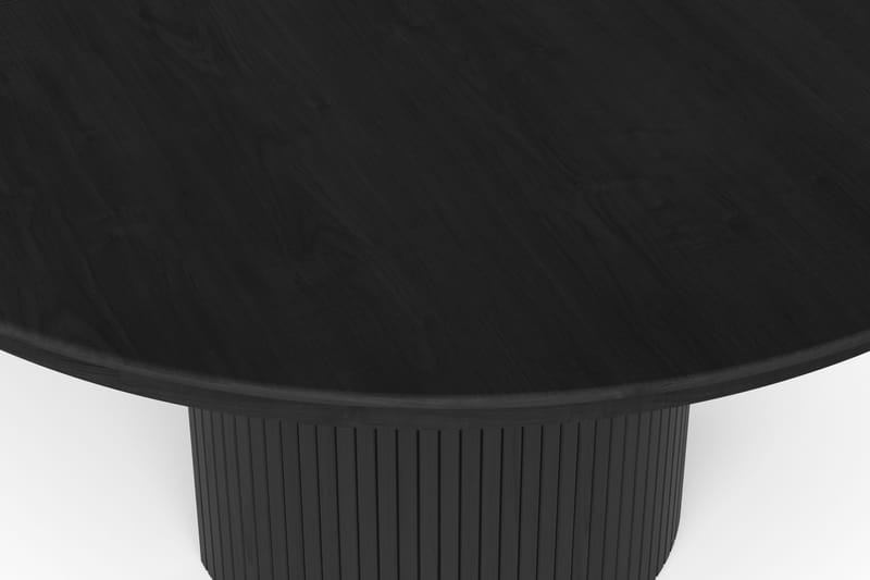 Kopparbo rundt uttrekkbart spisebord 140–240 cm finér - Svartbeiset eik - Møbler - Bord - Spisebord & kjøkkenbord