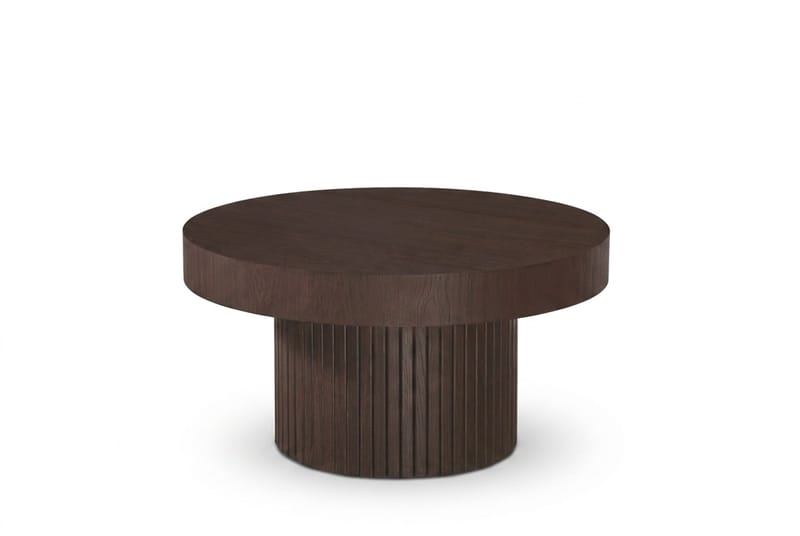 Kopparbo sofabord rundt 85 cm tykk bordplate - Røkt eik - Møbler - Bord - Sofabord
