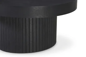 Kopparbo sofabord rundt 85 cm tykk bordplate - Svartbeiset eik - Møbler - Bord - Sofabord