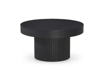 Kopparbo sofabord rundt 85 cm tykk bordplate - Svartbeiset eik - Møbler - Bord - Sofabord