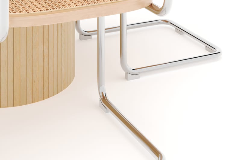 Kopparbo Spisebord 106 cm med 4 stk Build Matstkolar - Hvit - Møbler - Bord - Spisegrupper
