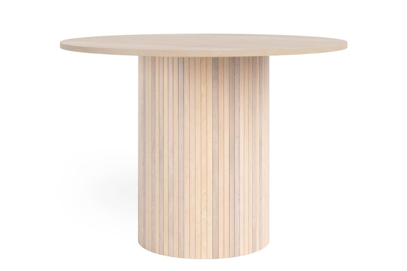 Kopparbo Spisebord 106 cm med 4 Winston Spisestoler - Hvit / Beige / Metallben Svart - Møbler - Bord - Spisegrupper