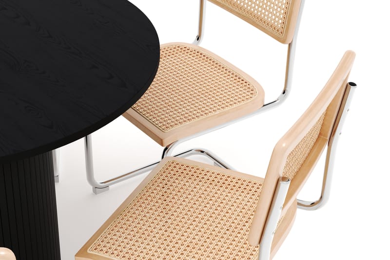 Kopparbo Spisebord 106 cm med 6 stk Build Matstkolar - Svart - Møbler - Bord - Spisegrupper