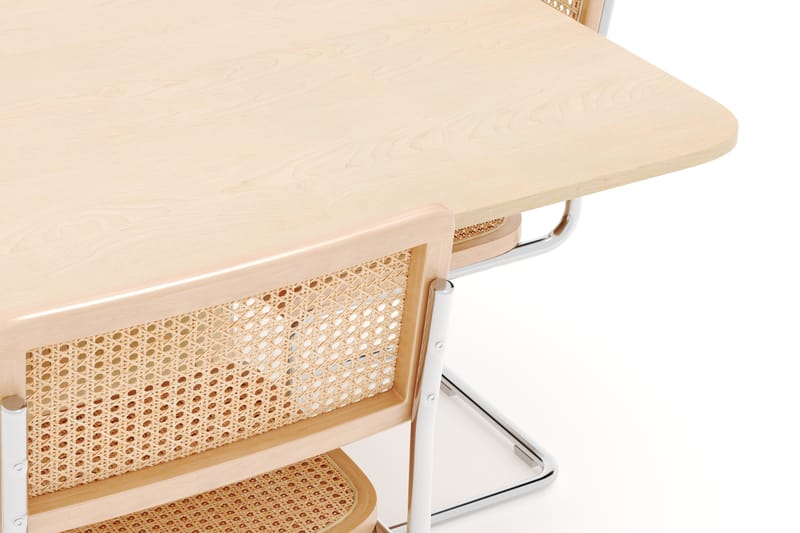 Kopparbo Spisebord 140 cm med 4 stk Build Matstkolar - Hvit - Møbler - Bord - Spisegrupper