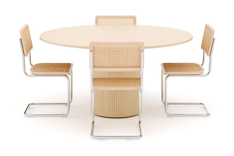 Kopparbo Spisebord 150 cm med 4 stk Build Matstkolar - Hvit - Møbler - Bord - Spisegrupper