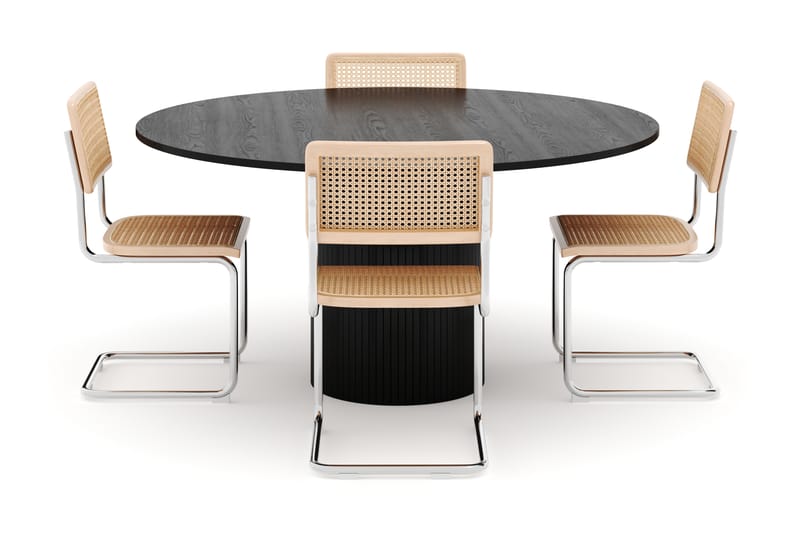 Kopparbo Spisebord 150 cm med 4 stk Build Matstkolar - Svart - Møbler - Bord - Spisegrupper
