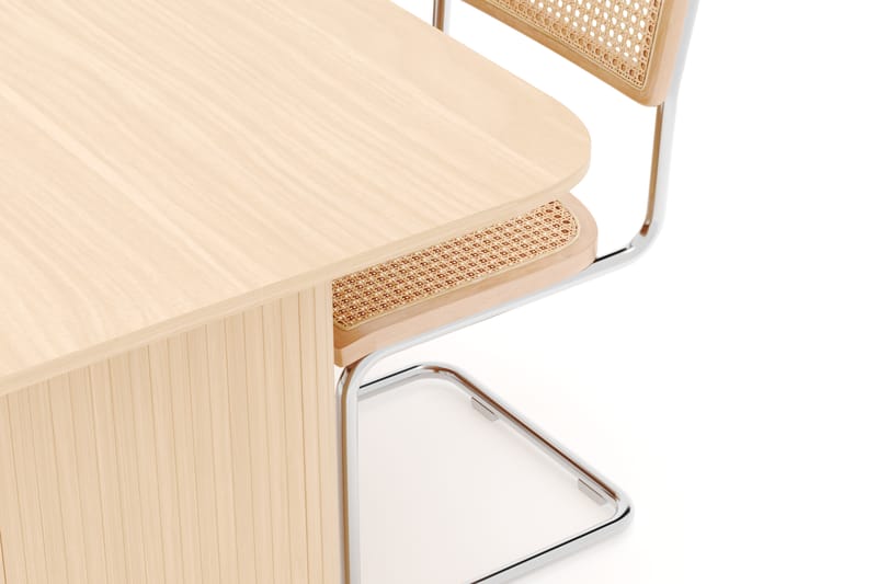 Kopparbo Spisebord 160-220 cm Forlengbart med 4 stk Build Matstkolar - Hvit - Møbler - Bord - Spisegrupper