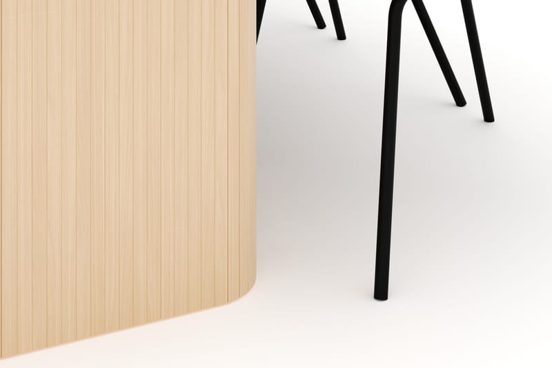 Kopparbo Spisebord 160-220 cm Uttrekkbart med 6 Berit Stoler - Hvit - Møbler - Bord - Spisegrupper