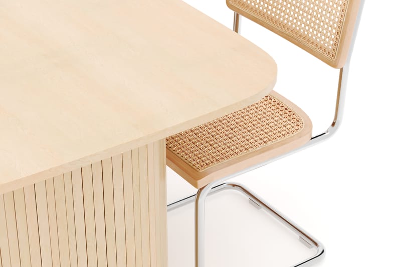 Kopparbo Spisebord 160 cm med 4 stk Build Matstkolar - Hvit - Møbler - Bord - Spisegrupper