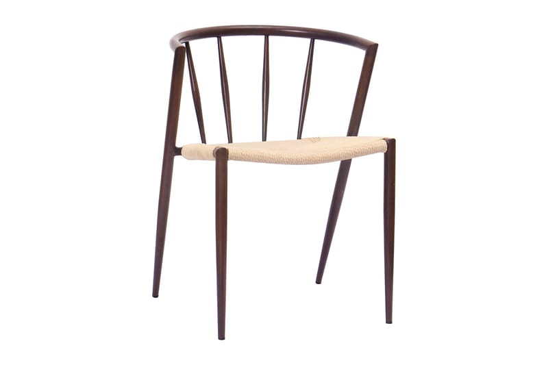 Kopparbo Spisebord 180-240 cm Uttrekkbart med 4 Winston Spisestoler - Svart / Beige / Metallben Røkt eik - Møbler - Bord - Spisegrupper