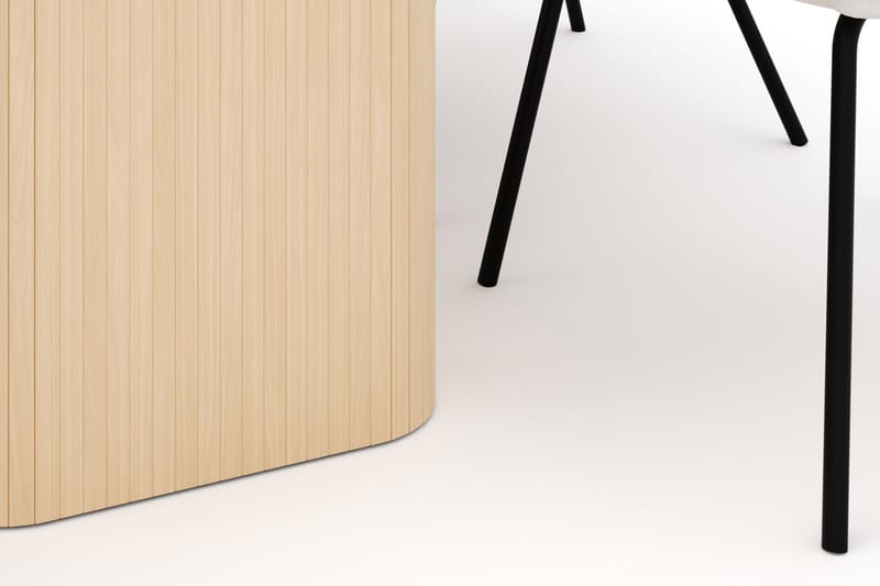 Kopparbo Spisebord 180-240 cm Uttrekkbart med 6 Berit Stoler - Hvit - Møbler - Bord - Spisegrupper