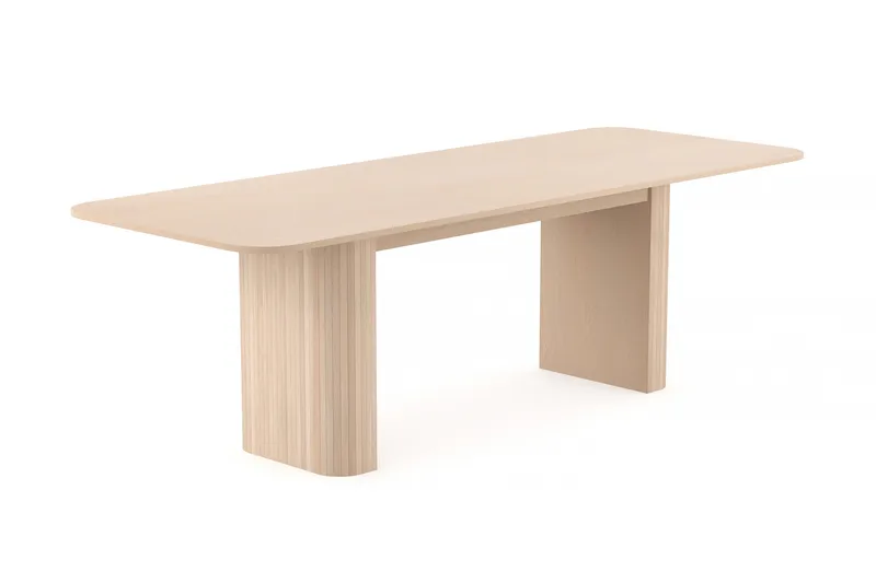 Kopparbo Spisebord 180-240 cm Uttrekkbart med 6 Sawako Stoler - Hvit - Møbler - Bord - Spisegrupper