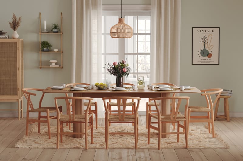 Kopparbo Spisebord 180 cm - Lyst hvitlasert eiketre - Møbler - Bord - Spisebord & kjøkkenbord