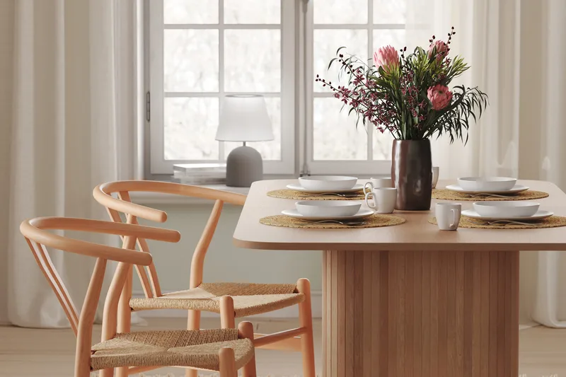 Kopparbo Spisebord 180 cm - Lyst hvitlasert eiketre - Møbler - Bord - Spisebord & kjøkkenbord