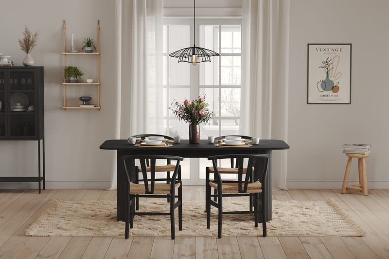Kopparbo Spisebord 180 cm - Svart Tre - Møbler - Bord - Spisebord & kjøkkenbord