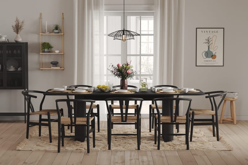 Kopparbo Spisebord 180 cm - Svart Tre - Møbler - Bord - Spisebord & kjøkkenbord