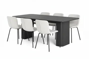 Hvit - Svartbeiset eik