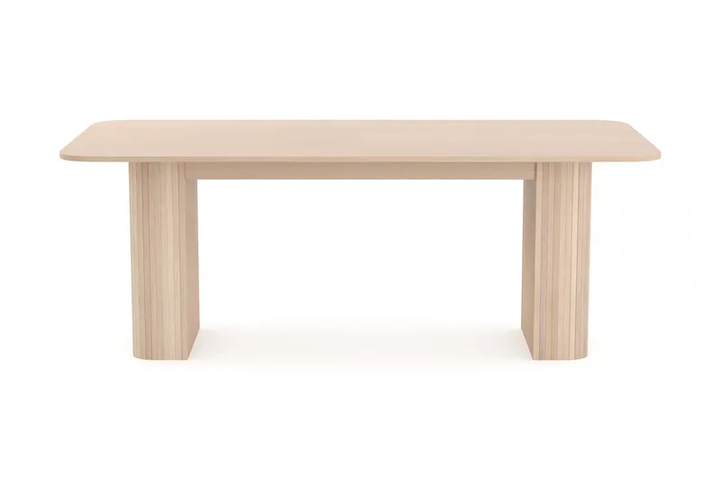 Kopparbo Spisebord 200-260 cm Utvidbart med tilleggsplate, Hvitlasert Eik