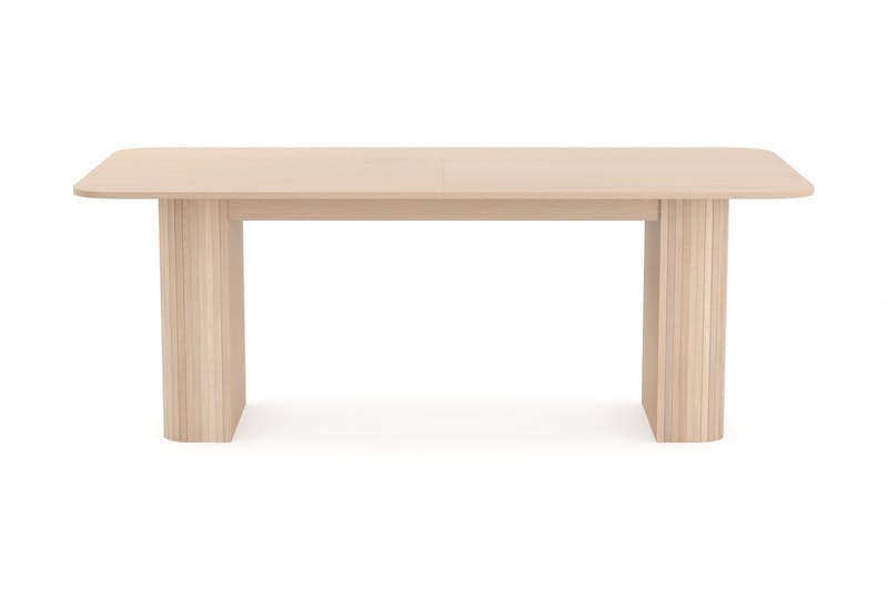 Kopparbo Spisebord 200-260 cm Utvidbart med tilleggsplate, Hvitlasert Eik