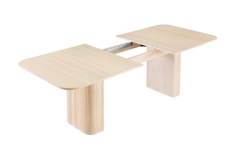 Kopparbo Spisebord 200-260 cm Utvidbart med tilleggsplate - Hvitlasert Eik - Møbler - Bord - Spisebord & kjøkkenbord