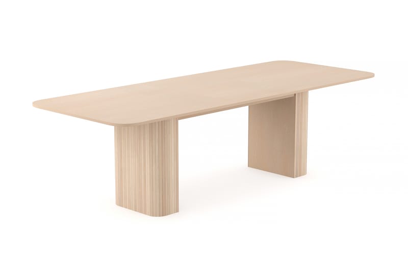 Kopparbo Spisebord 200-260 cm Utvidbart med tilleggsplate - Hvitlasert Eik - Møbler - Bord - Spisebord & kjøkkenbord