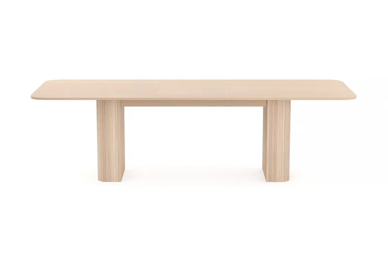 Kopparbo Spisebord 200-260 cm Utvidbart med tilleggsplate - Hvitlasert Eik - Møbler - Bord - Spisebord & kjøkkenbord