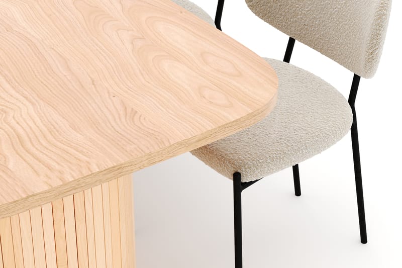 Kopparbo Spisebord 200 cm med 6 Gemmiano Stoler - Natur - Møbler - Bord - Spisegrupper