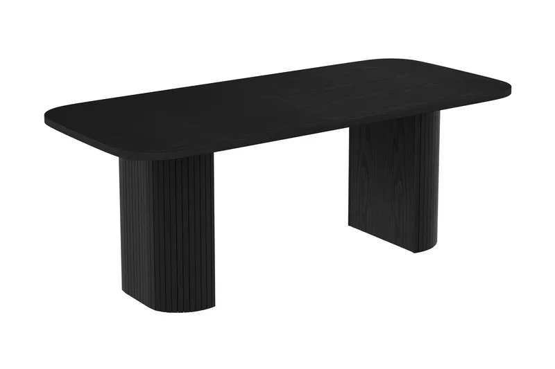 Kopparbo Spisebord 200 cm med 6 Gemmiano Stoler - Svart - Møbler - Bord - Spisegrupper