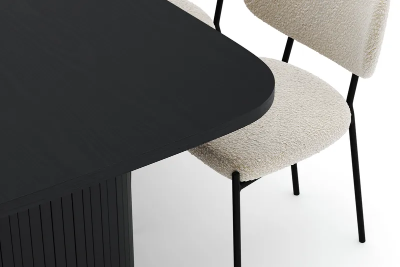 Kopparbo Spisebord 200 cm med 6 Gemmiano Stoler - Svart - Møbler - Bord - Spisegrupper