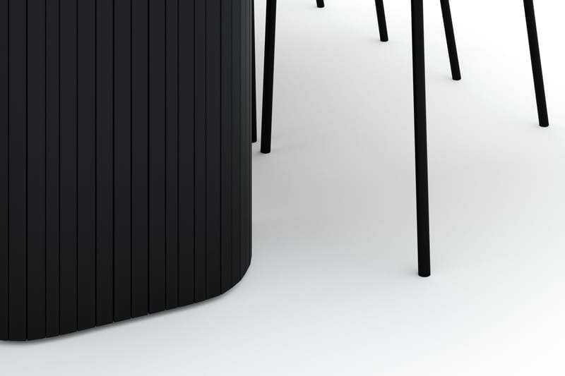 Kopparbo Spisebord 200 cm med 6 Gemmiano Stoler - Svart - Møbler - Bord - Spisegrupper