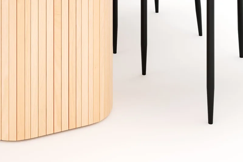 Kopparbo Spisebord 200 cm med 6 Sawako Stoler - Natur - Møbler - Bord - Spisegrupper