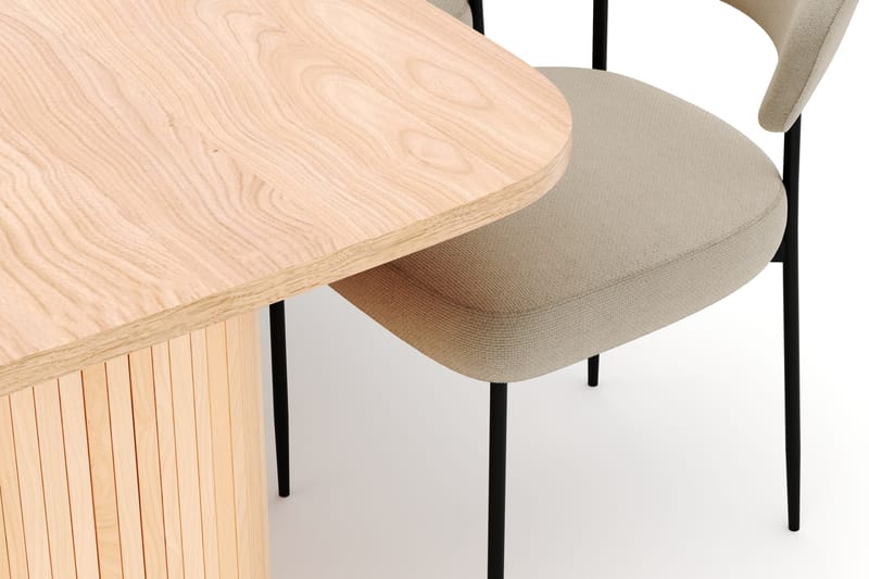 Kopparbo Spisebord 200 cm med 6 Sawako Stoler - Natur - Møbler - Bord - Spisegrupper