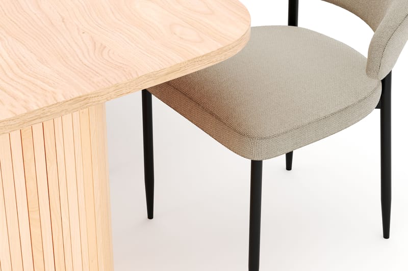 Kopparbo Spisebord 200 cm med 6 Sawako Stoler - Natur - Møbler - Bord - Spisegrupper