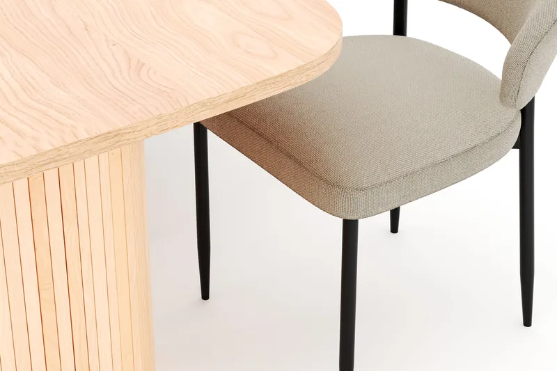 Kopparbo Spisebord 200 cm med 6 Sawako Stoler - Natur - Møbler - Bord - Spisegrupper