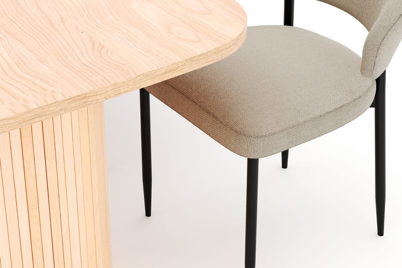 Kopparbo Spisebord 200 cm med 6 Sawako Stoler - Natur - Møbler - Bord - Spisegrupper