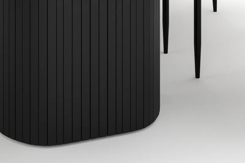 Kopparbo Spisebord 200 cm med 6 Sawako Stoler - Svart - Møbler - Bord - Spisegrupper