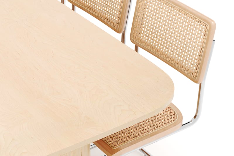 Kopparbo Spisebord 200 cm med 6 stk Build Matstkolar - Hvit - Møbler - Bord - Spisegrupper
