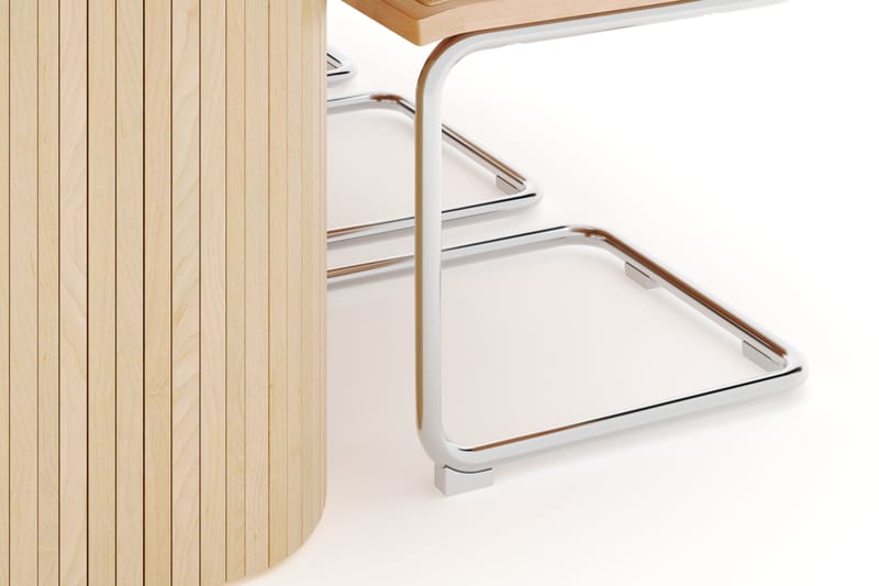 Kopparbo Spisebord 200 cm med 6 stk Build Matstkolar - Hvit - Møbler - Bord - Spisegrupper