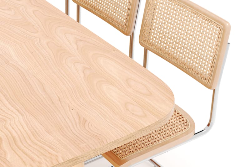 Kopparbo Spisebord 200 cm med 6 stk Build Matstkolar - Natur - Møbler - Bord - Spisegrupper