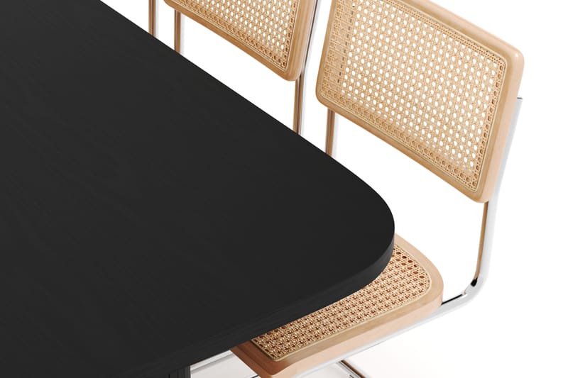 Kopparbo Spisebord 200 cm med 6 stk Build Matstkolar - Svart - Møbler - Bord - Spisegrupper