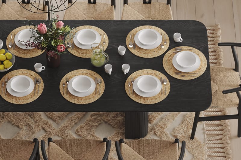 Kopparbo Spisebord 200-260 cm - Svart Tre - Møbler - Bord - Spisebord & kjøkkenbord