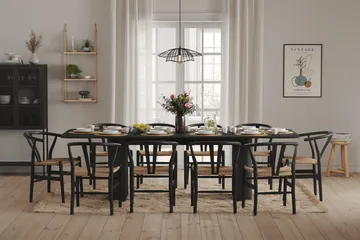 Kopparbo Spisebord 200-260 cm - Svartbeiset eik - Møbler - Bord - Spisebord & kjøkkenbord