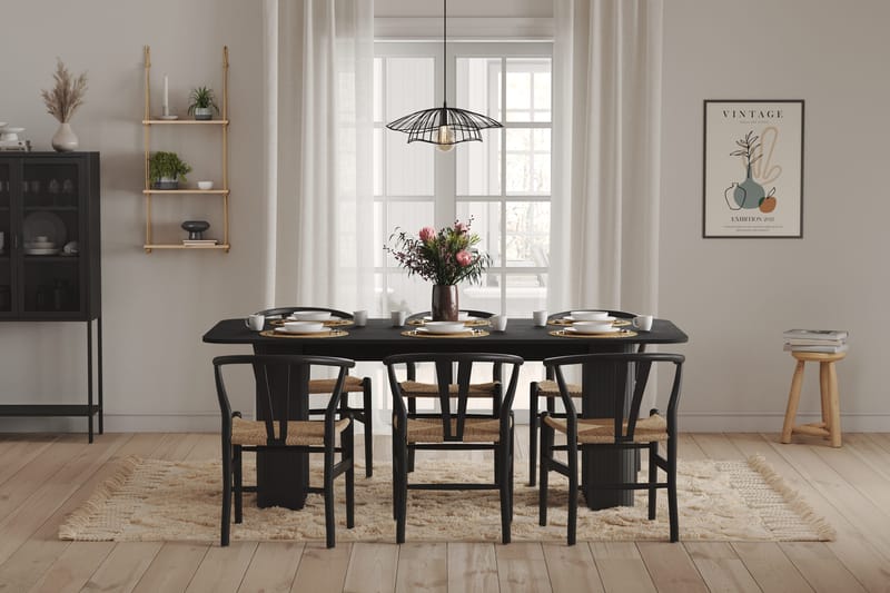 Kopparbo Spisebord 200-260 cm - Svart Tre - Møbler - Bord - Spisebord & kjøkkenbord