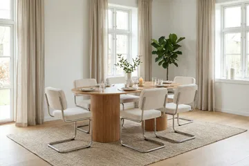 Kopparbo spisebord ovalt 180x90 cm finér - Eik - Møbler - Bord - Spisebord & kjøkkenbord