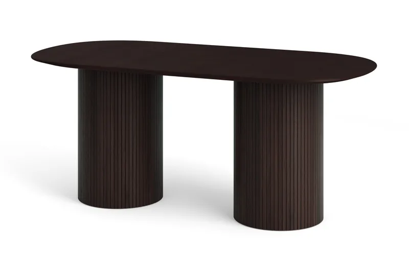 Kopparbo spisebord ovalt 180x90 cm finér - Røkt eik - Møbler - Bord - Spisebord & kjøkkenbord