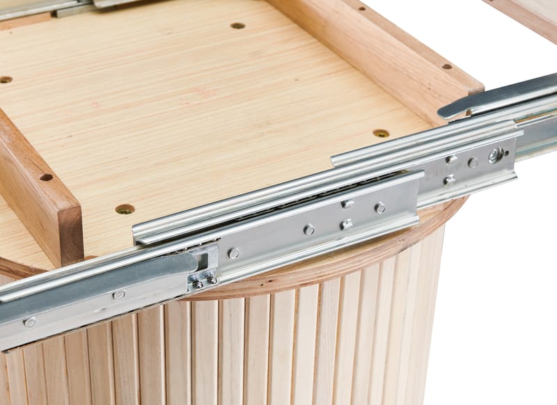 Kopparbo Lys Rundt Spisebord 106 cm Utvidbart med tilleggsplate - Hvitlasert Eik / Tre - Møbler - Bord - Spisebord & kjøkkenbord
