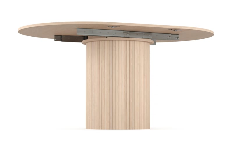 Kopparbo Lys Rundt Spisebord 106 cm Utvidbart med tilleggsplate - Hvitlasert Eik / Tre - Møbler - Bord - Spisebord & kjøkkenbord