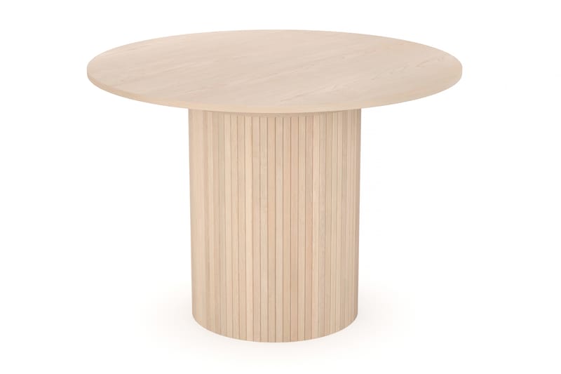 Kopparbo Lys Rundt Spisebord 106 cm Utvidbart med tilleggsplate - Hvitlasert Eik / Tre - Møbler - Bord - Spisebord & kjøkkenbord
