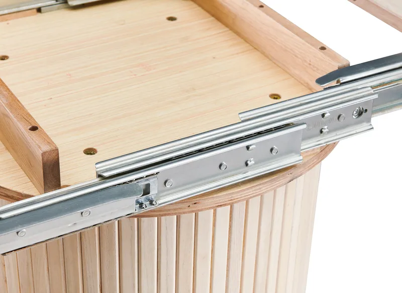 Kopparbo Lys Rundt Spisebord 106 cm Utvidbart med tilleggsplate - Hvitlasert Eik / Tre - Møbler - Bord - Spisebord & kjøkkenbord